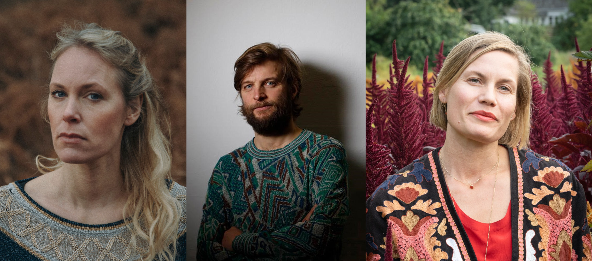 POESISALON: Josefine Klougart og Glenn Christian med Maria Kjær Themsen